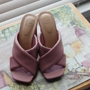 A New Day Pink Mules Minimalist Design
